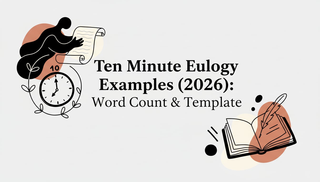 Ten Minute Eulogy Examples (2026): word count, template, and examples