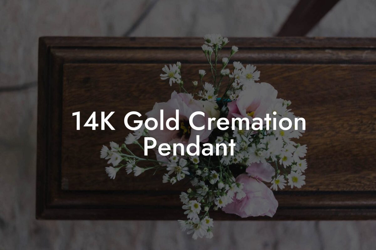 14K Gold Cremation Pendant