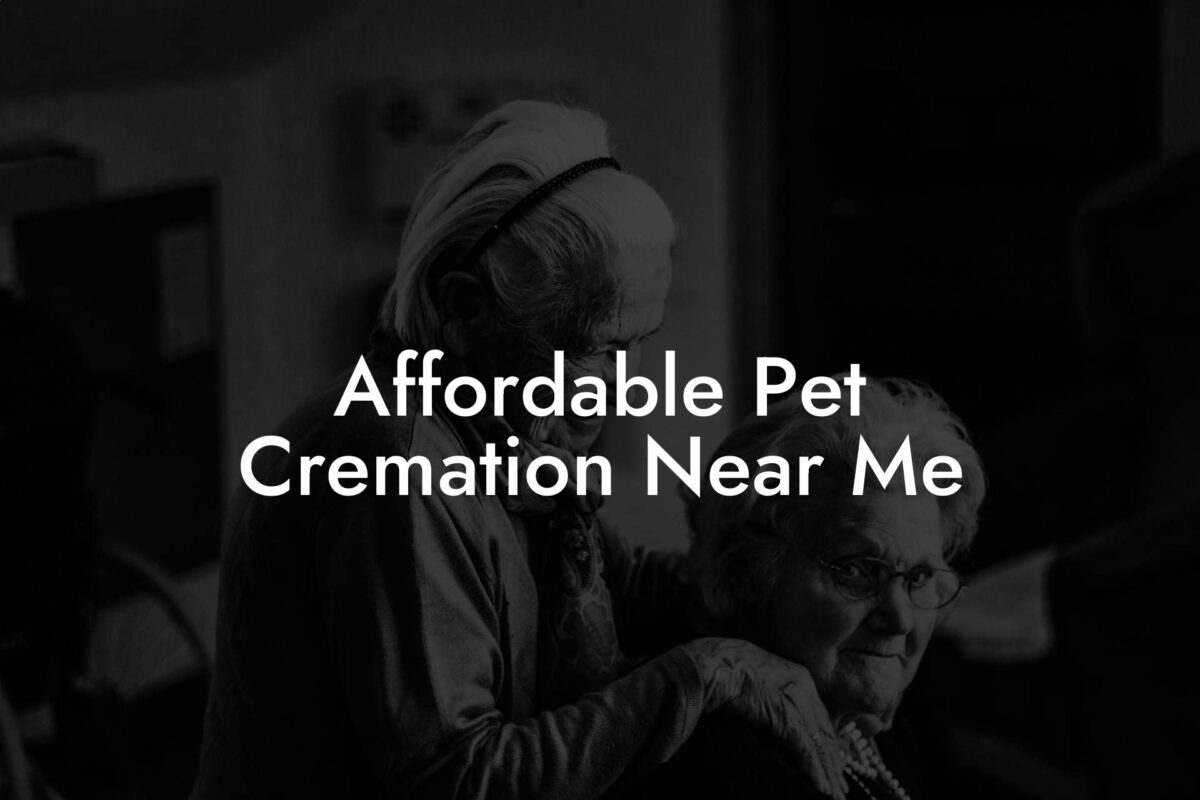 Affordable Pet Cremation Near Me