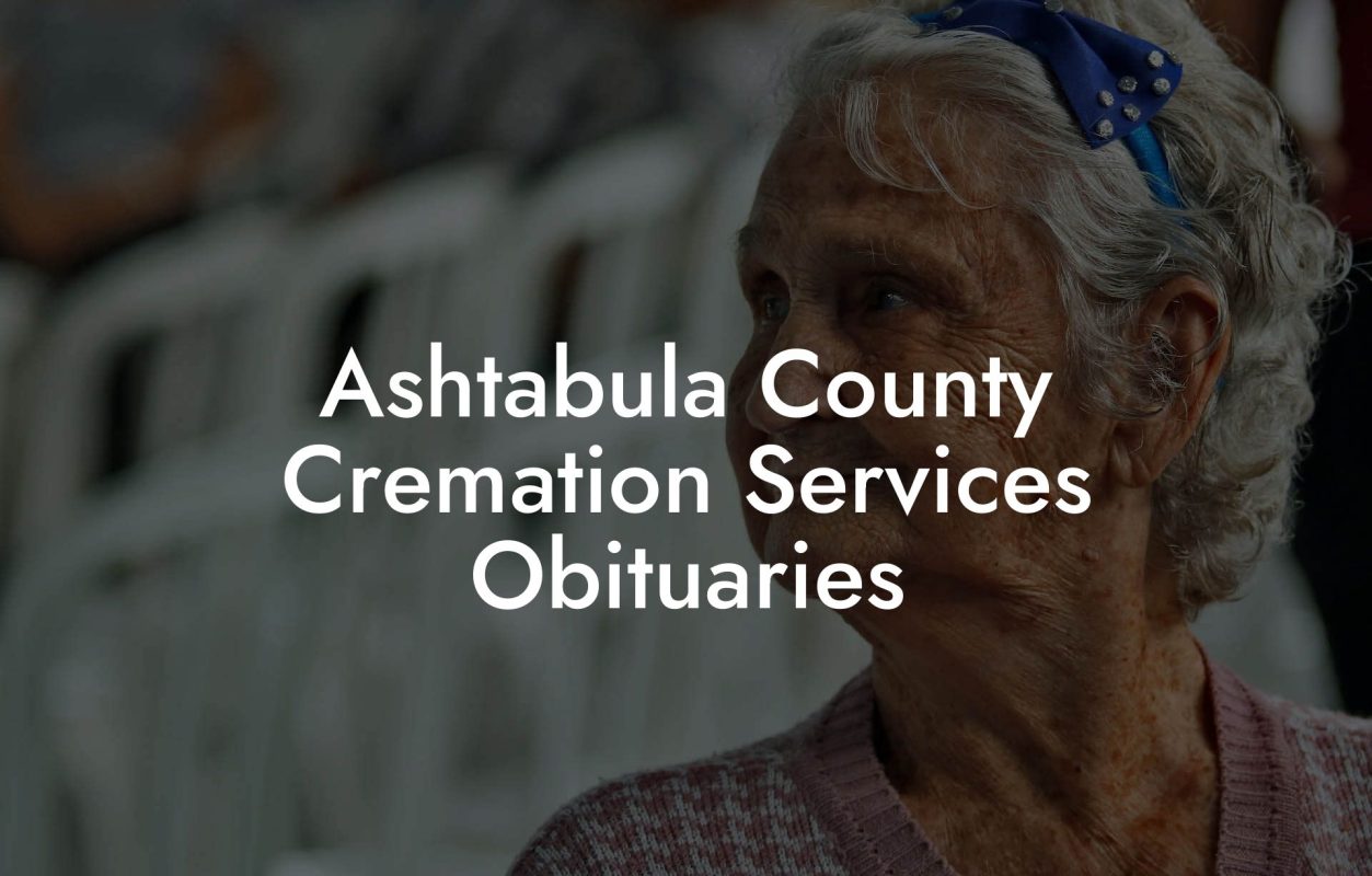 Ashtabula County Cremation Services Obituaries