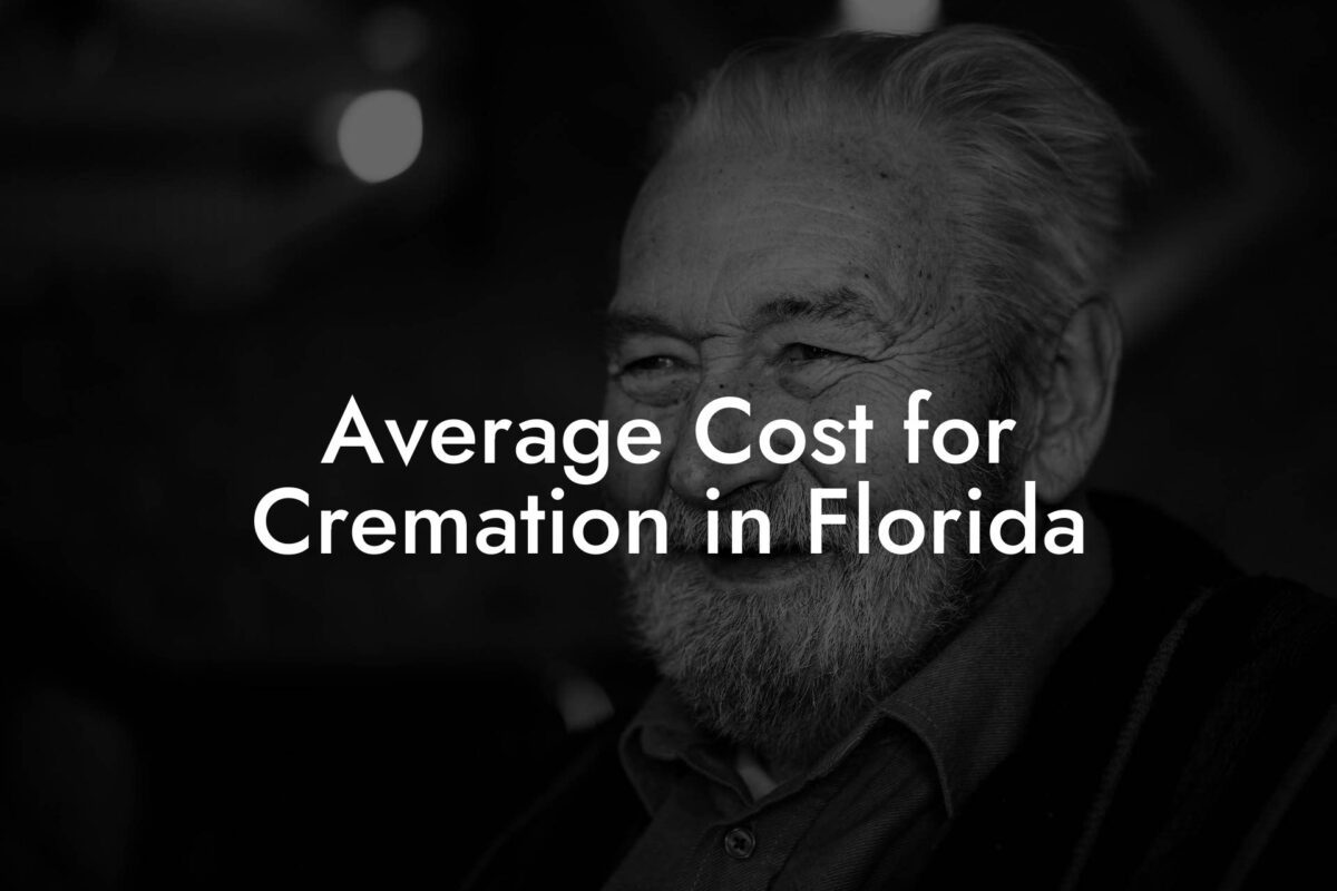 Average Cost for Cremation in Florida