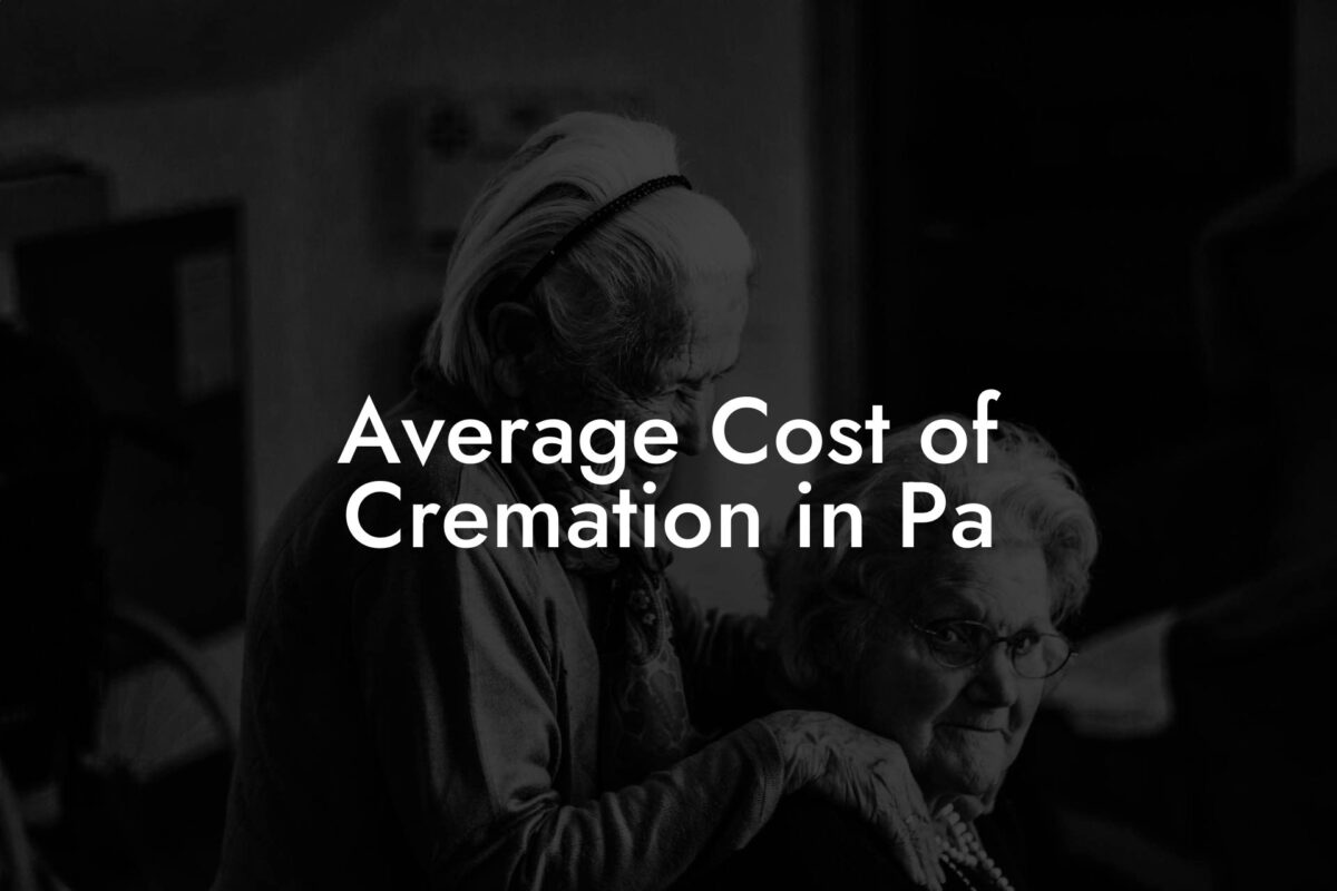 Average Cost of Cremation in Pa