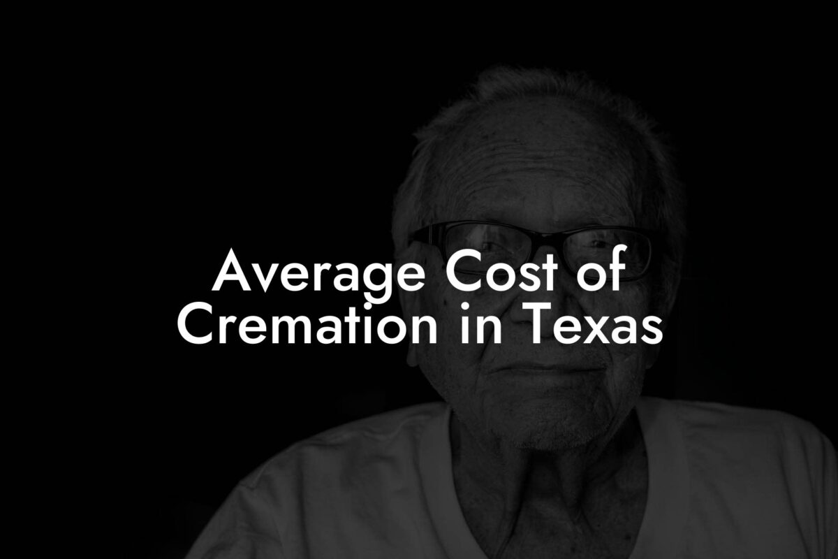 Average Cost of Cremation in Texas