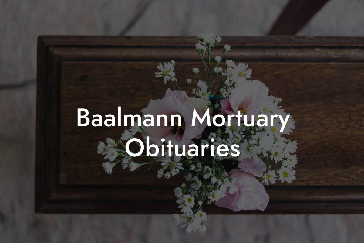 Baalmann Mortuary Obituaries
