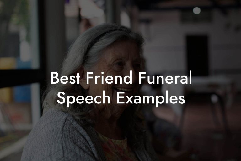speech for a friends funeral
