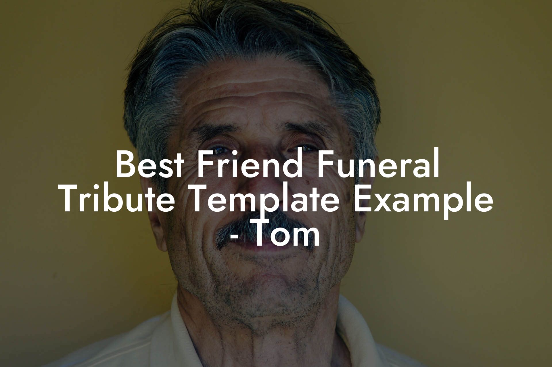 Best Friend Funeral Tribute Template Example - Tom