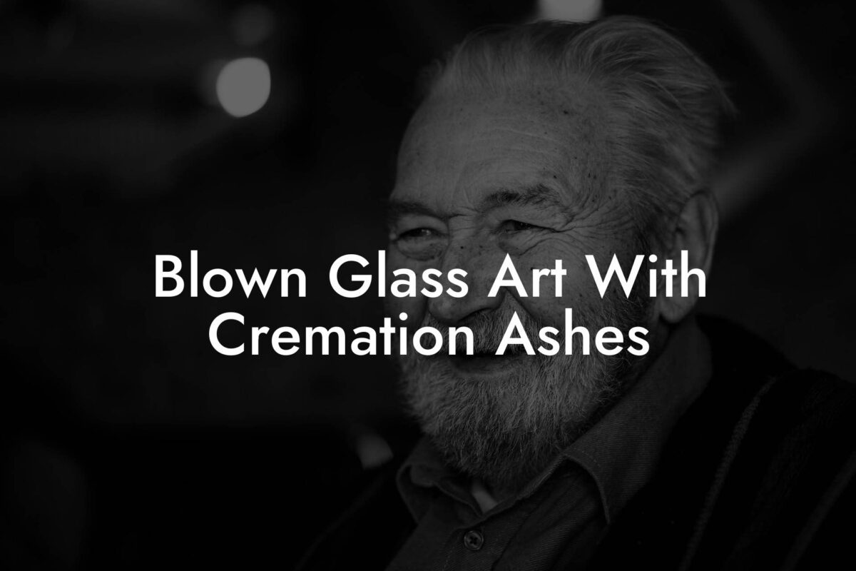 Blown Glass Art With Cremation Ashes