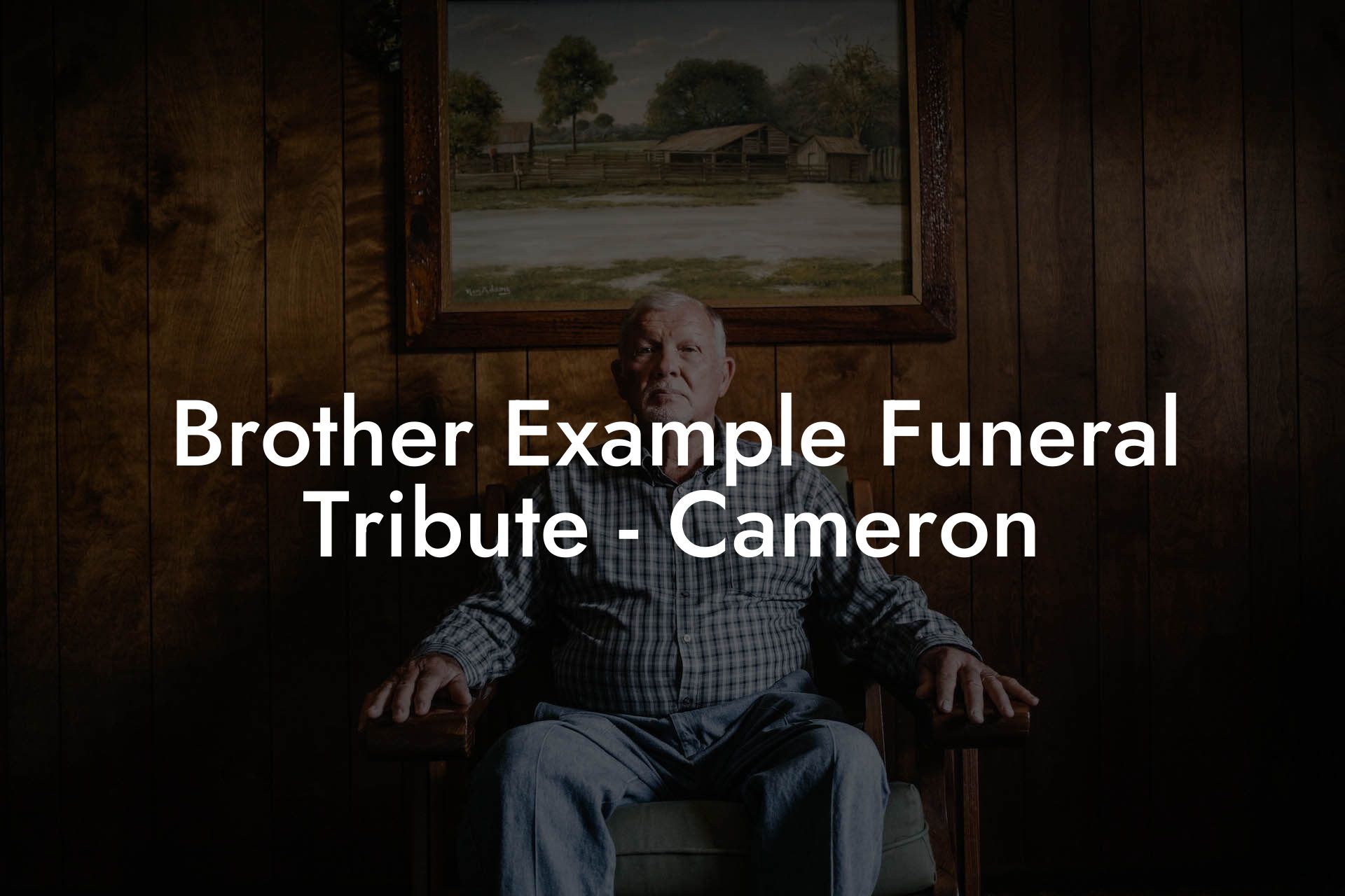 Brother Example Funeral Tribute - Cameron