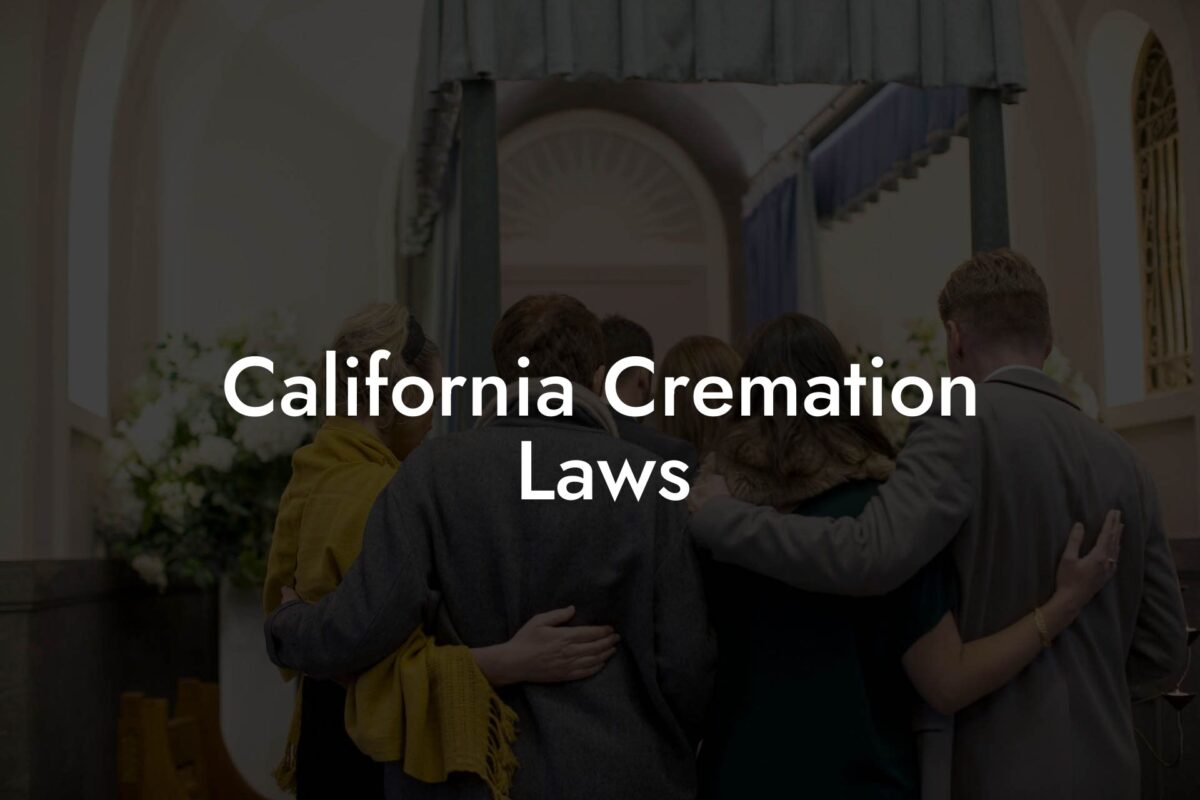 California Cremation Laws