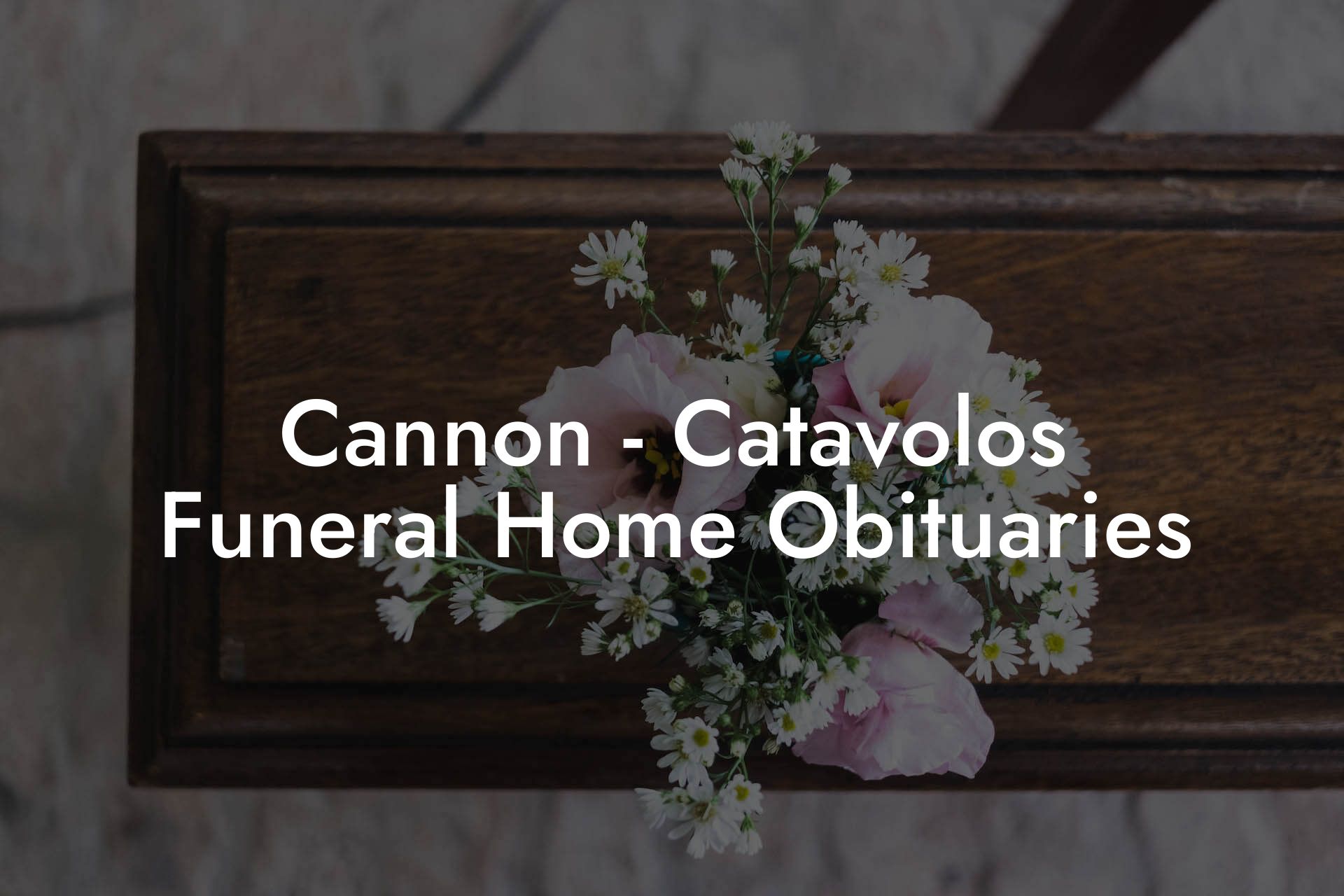 Cannon - Catavolos Funeral Home Obituaries