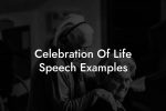 Celebration Of Life Speech Examples - Eulogy Assistant