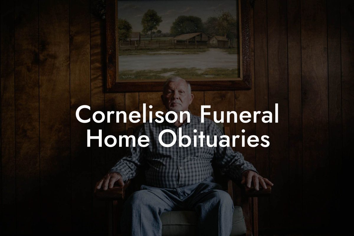Cornelison Funeral Home Obituaries