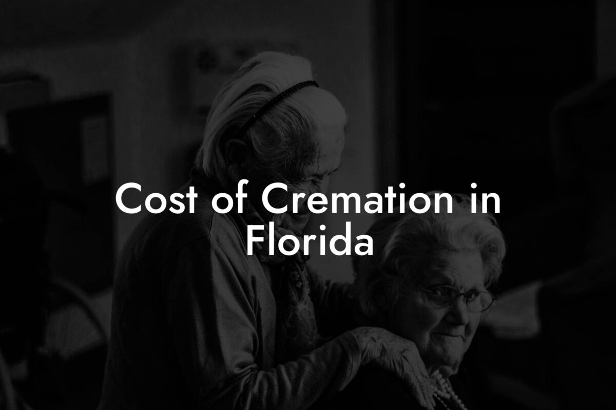 Cost of Cremation in Florida