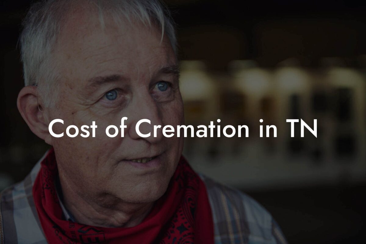 Cost of Cremation in TN