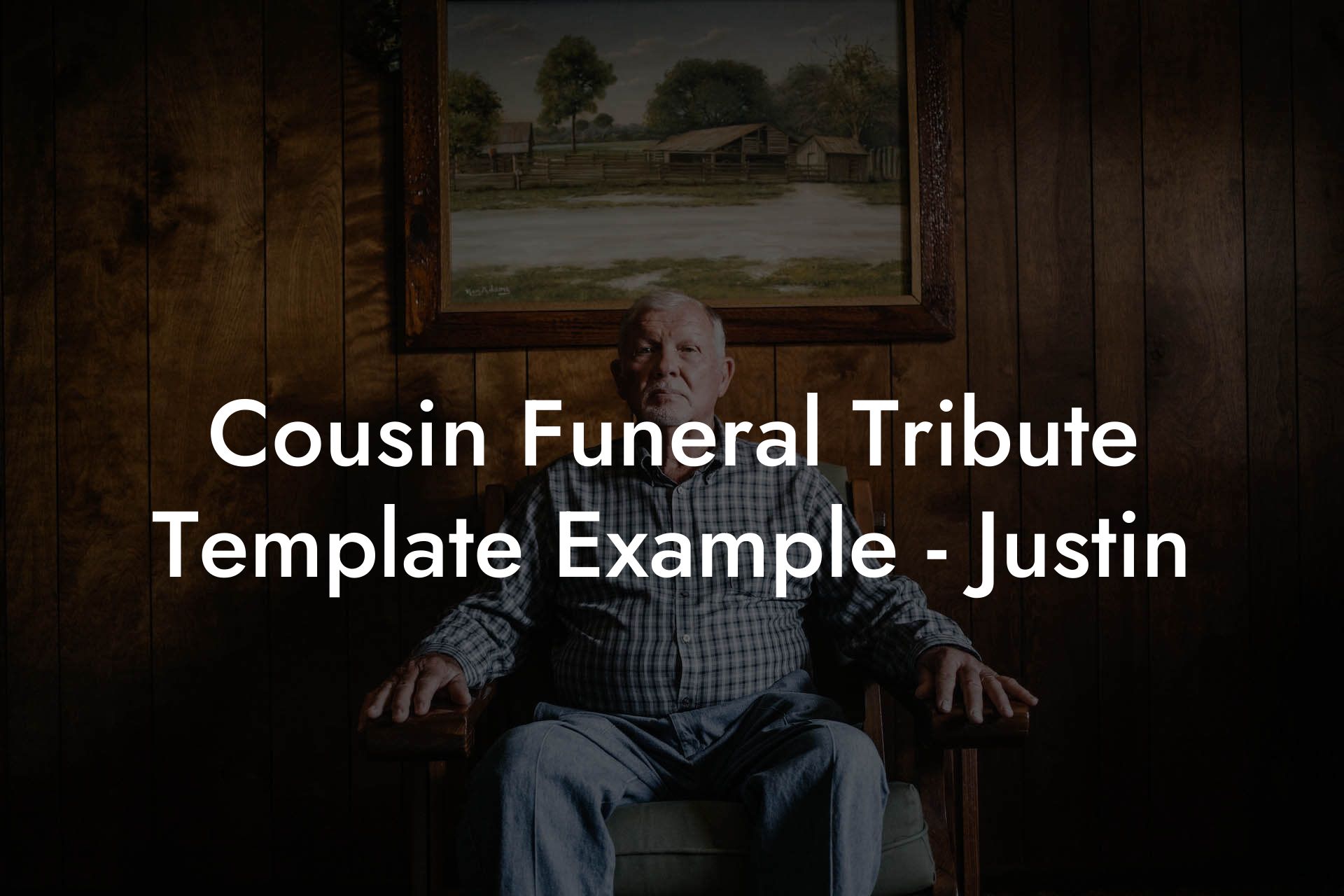 Cousin Funeral Tribute Template Example - Justin