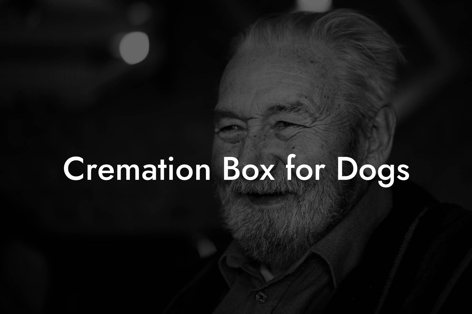 Cremation Box for Dogs