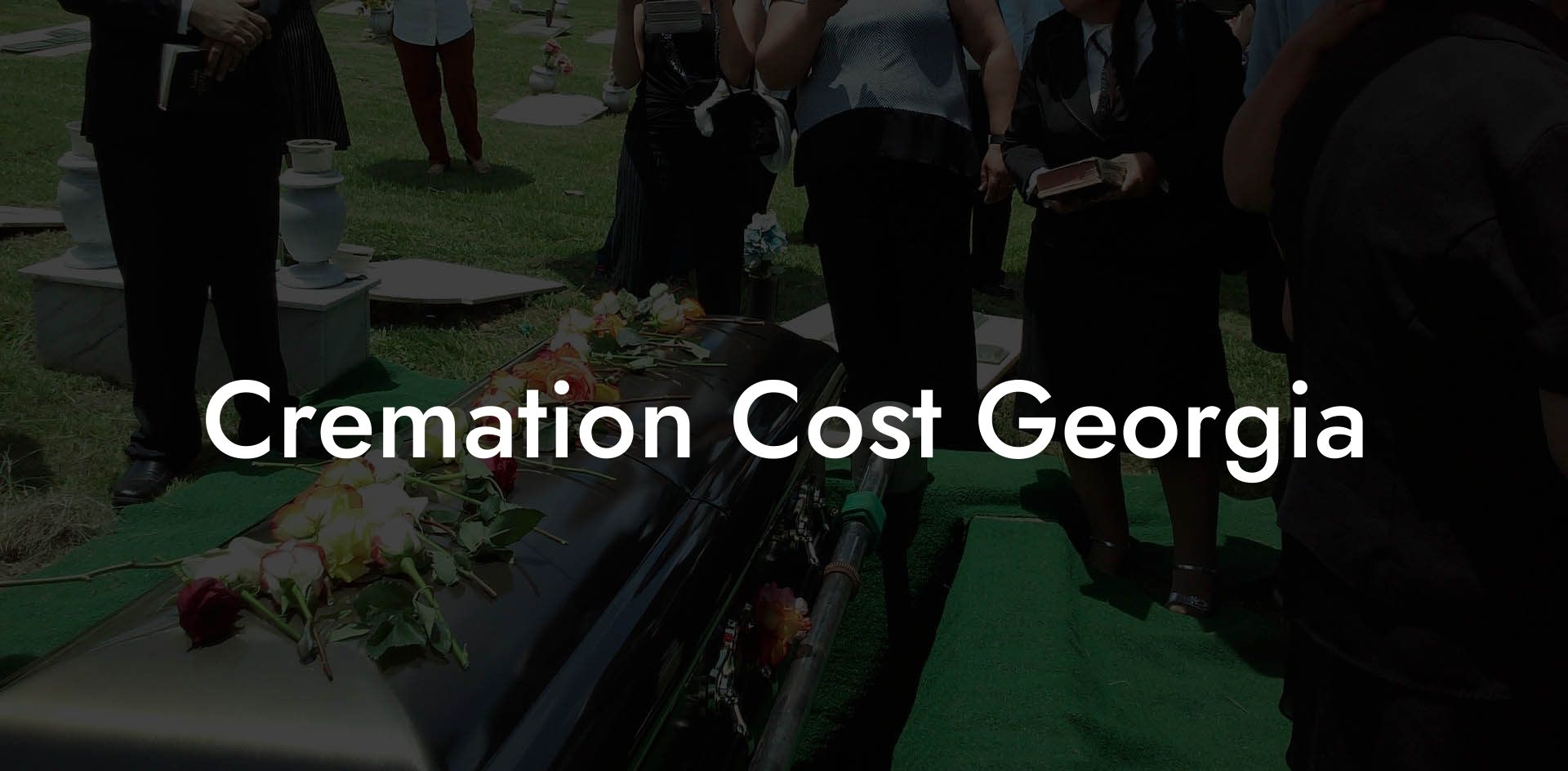 Cremation Cost Georgia