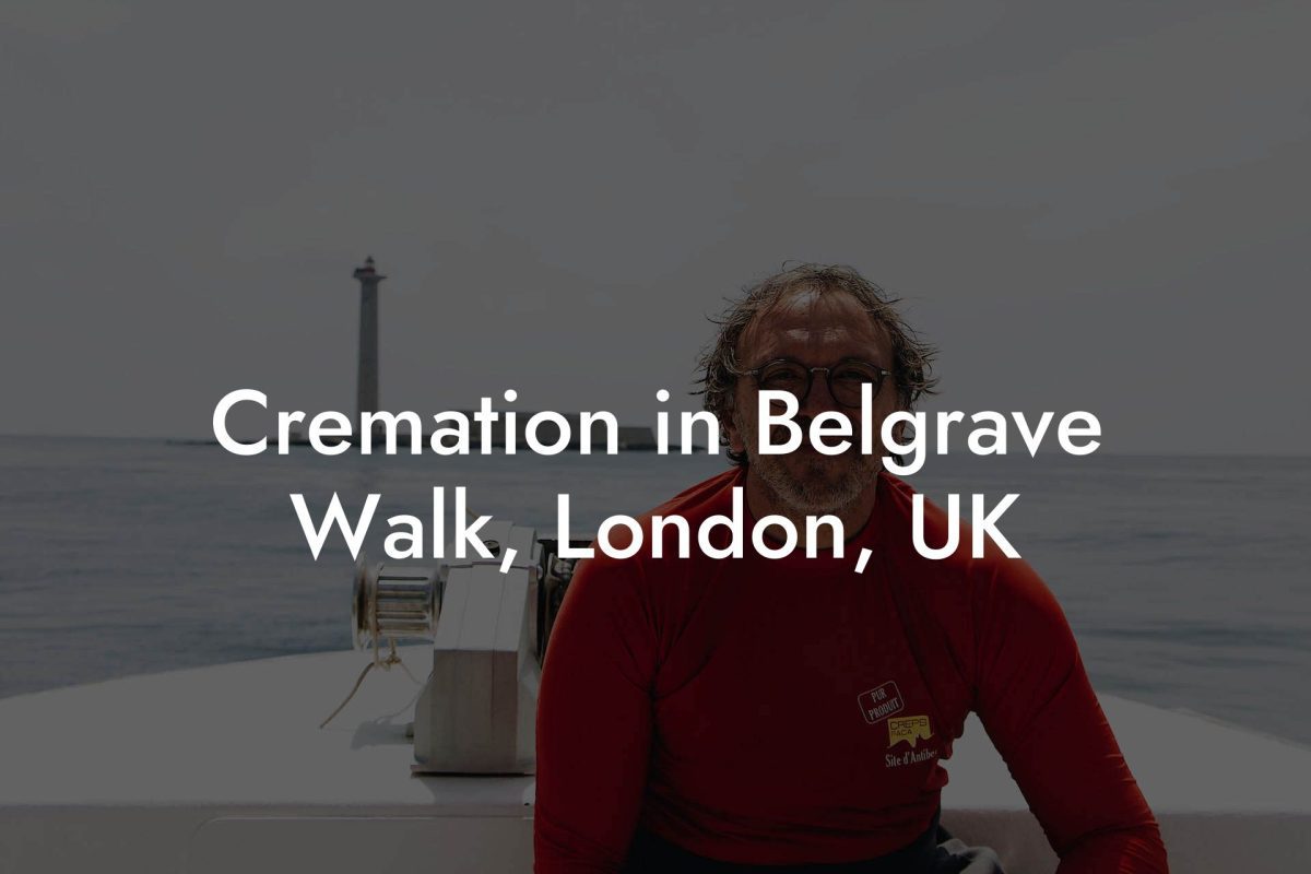 Cremation in Belgrave Walk, London, UK