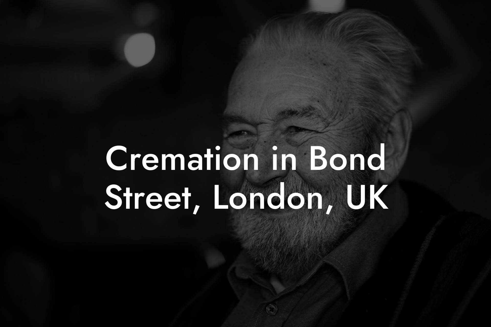 Cremation in Bond Street, London, UK