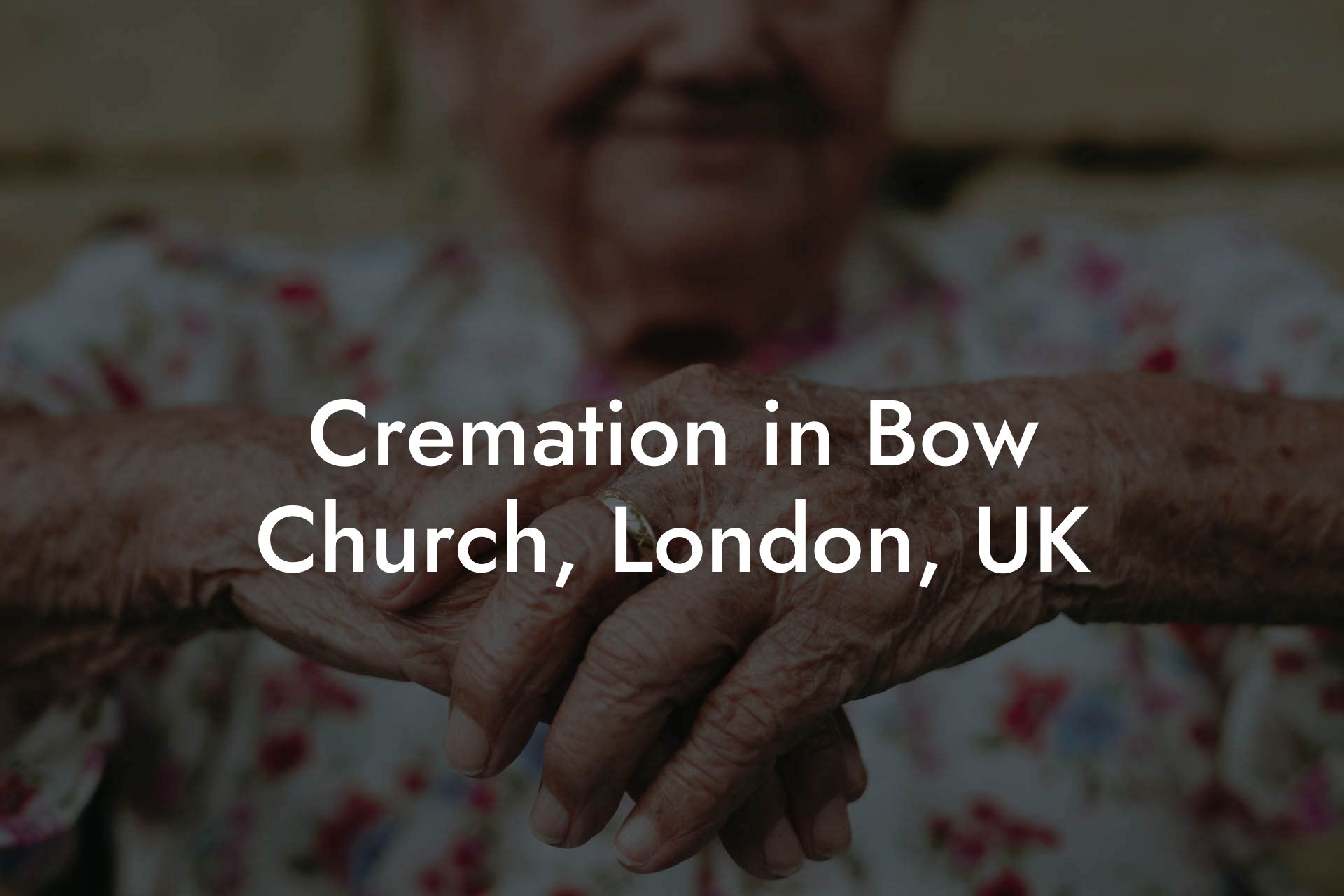 Cremation in Bow Church, London, UK