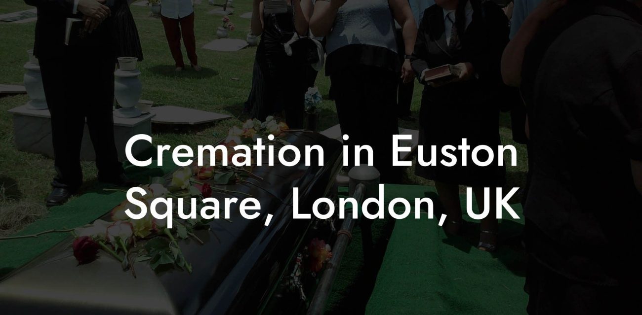 Cremation in Euston Square, London, UK