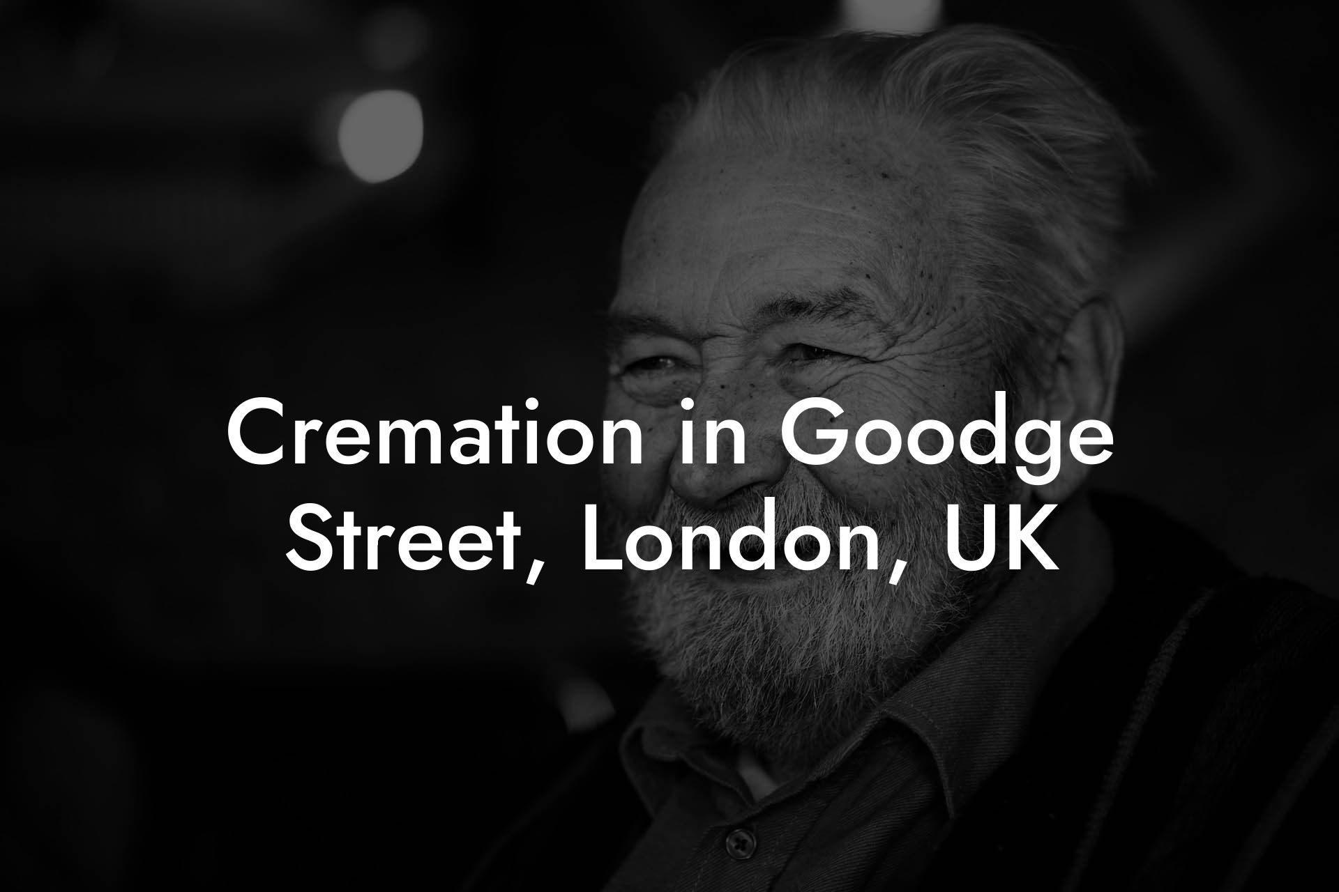Cremation in Goodge Street, London, UK