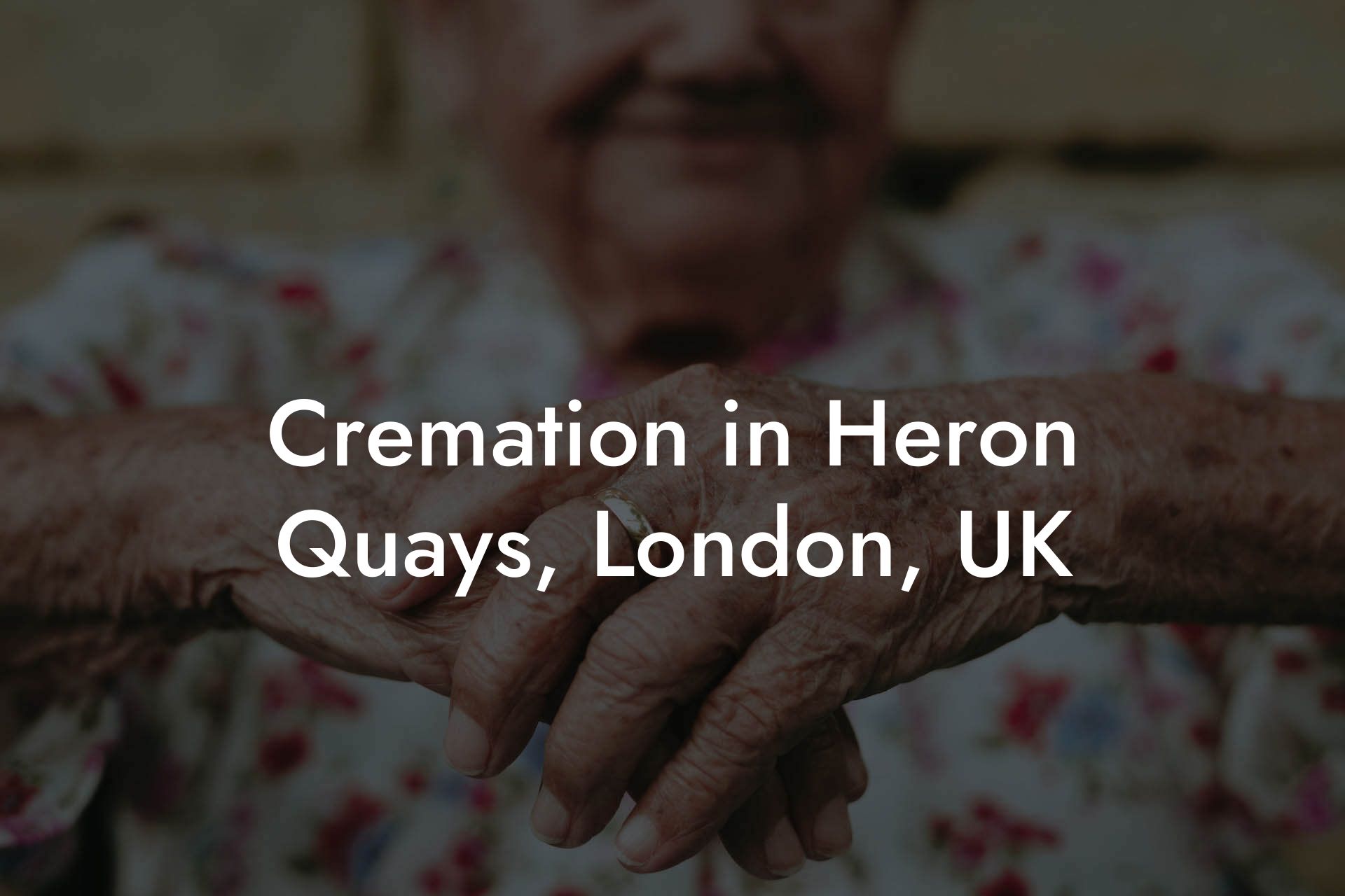 Cremation in Heron Quays, London, UK