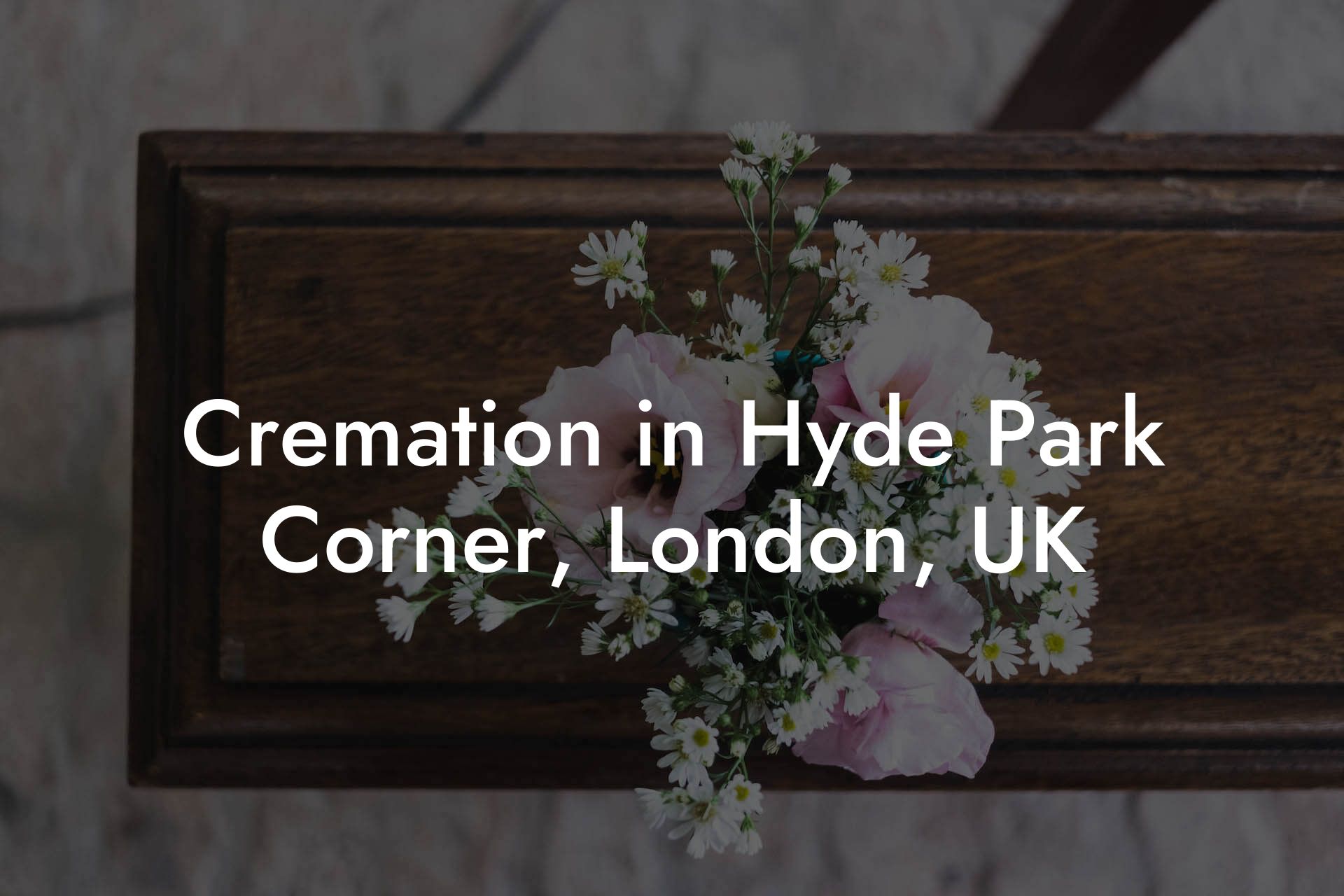 Cremation in Hyde Park Corner, London, UK