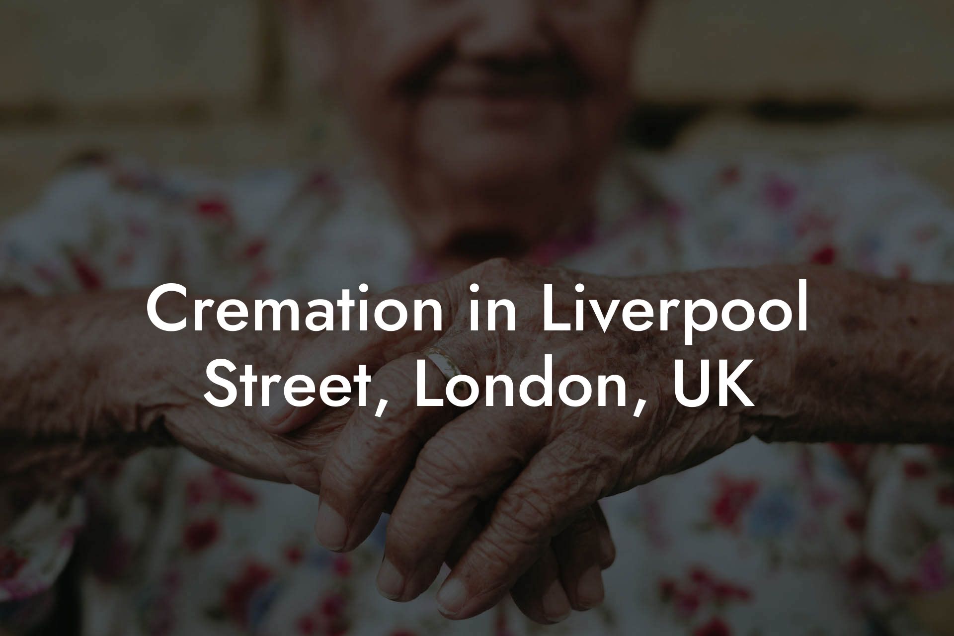 Cremation in Liverpool Street, London, UK