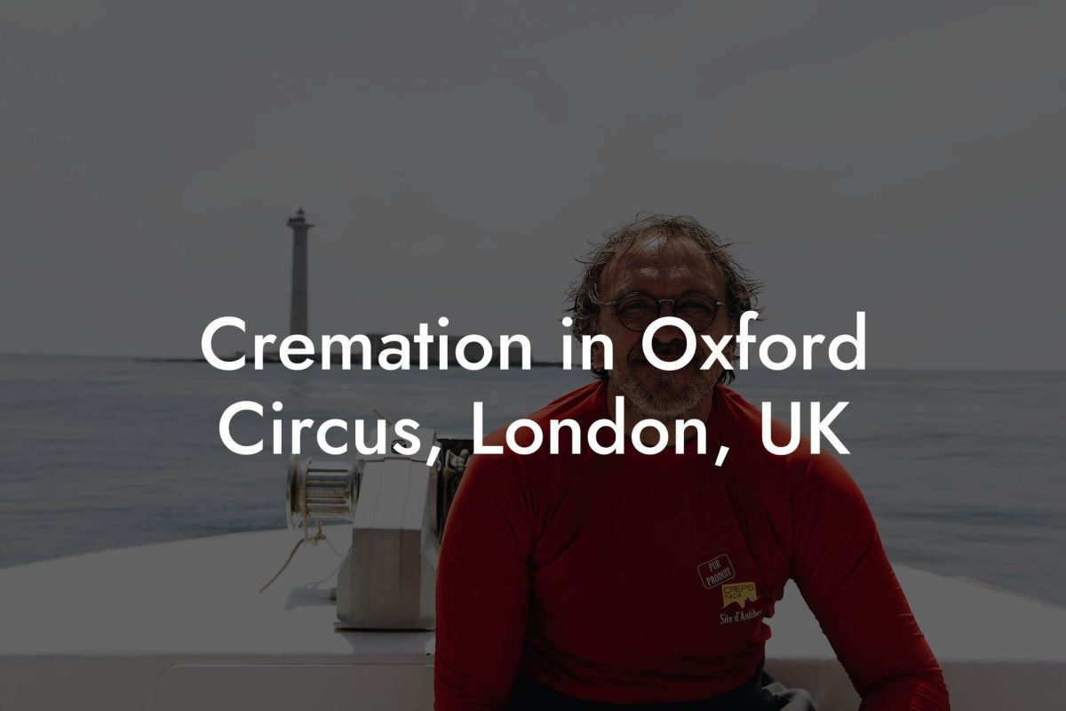 Cremation in Oxford Circus, London, UK