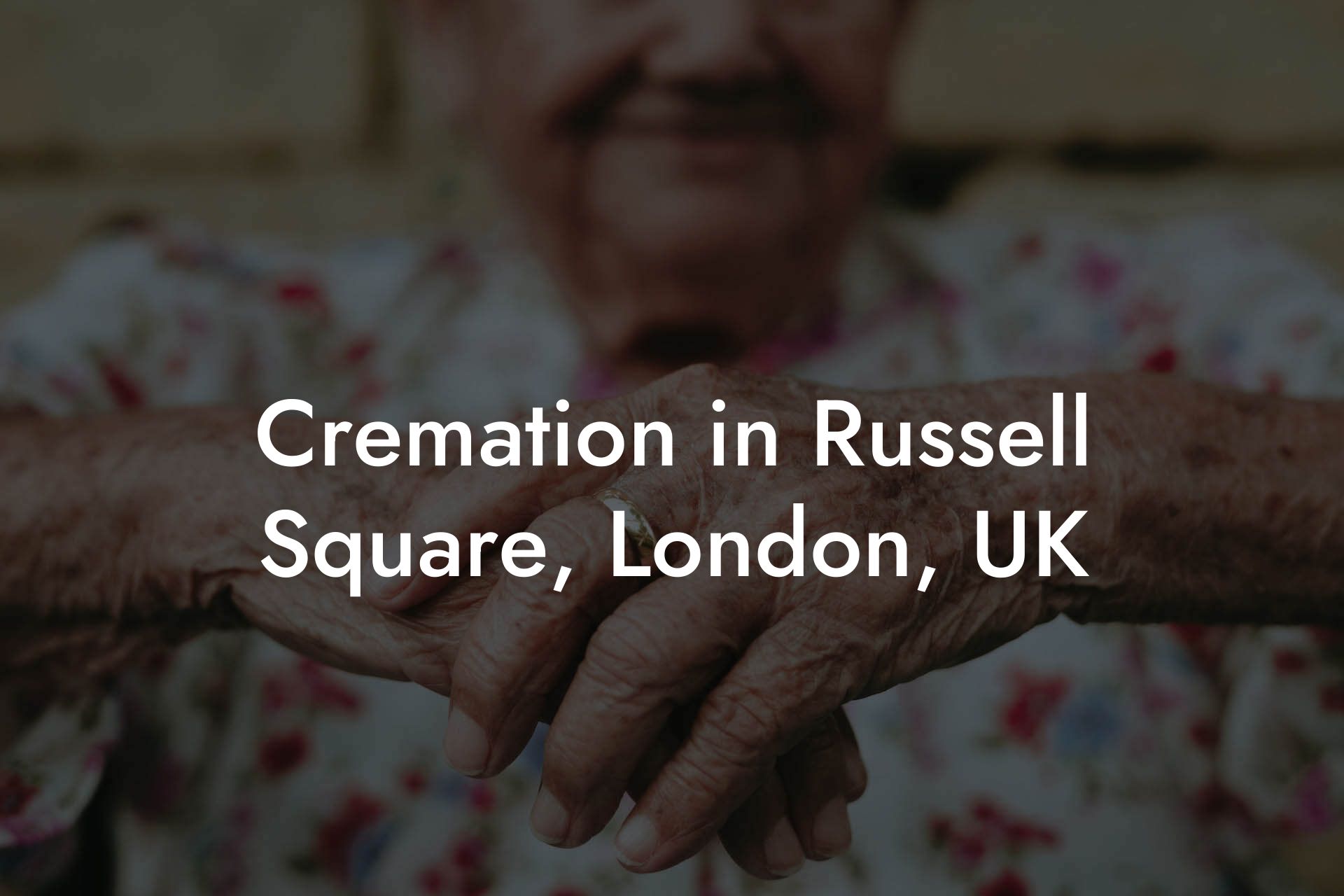 Cremation in Russell Square, London, UK