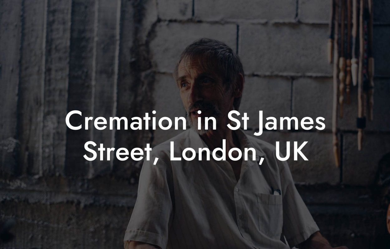 Cremation in St James Street, London, UK