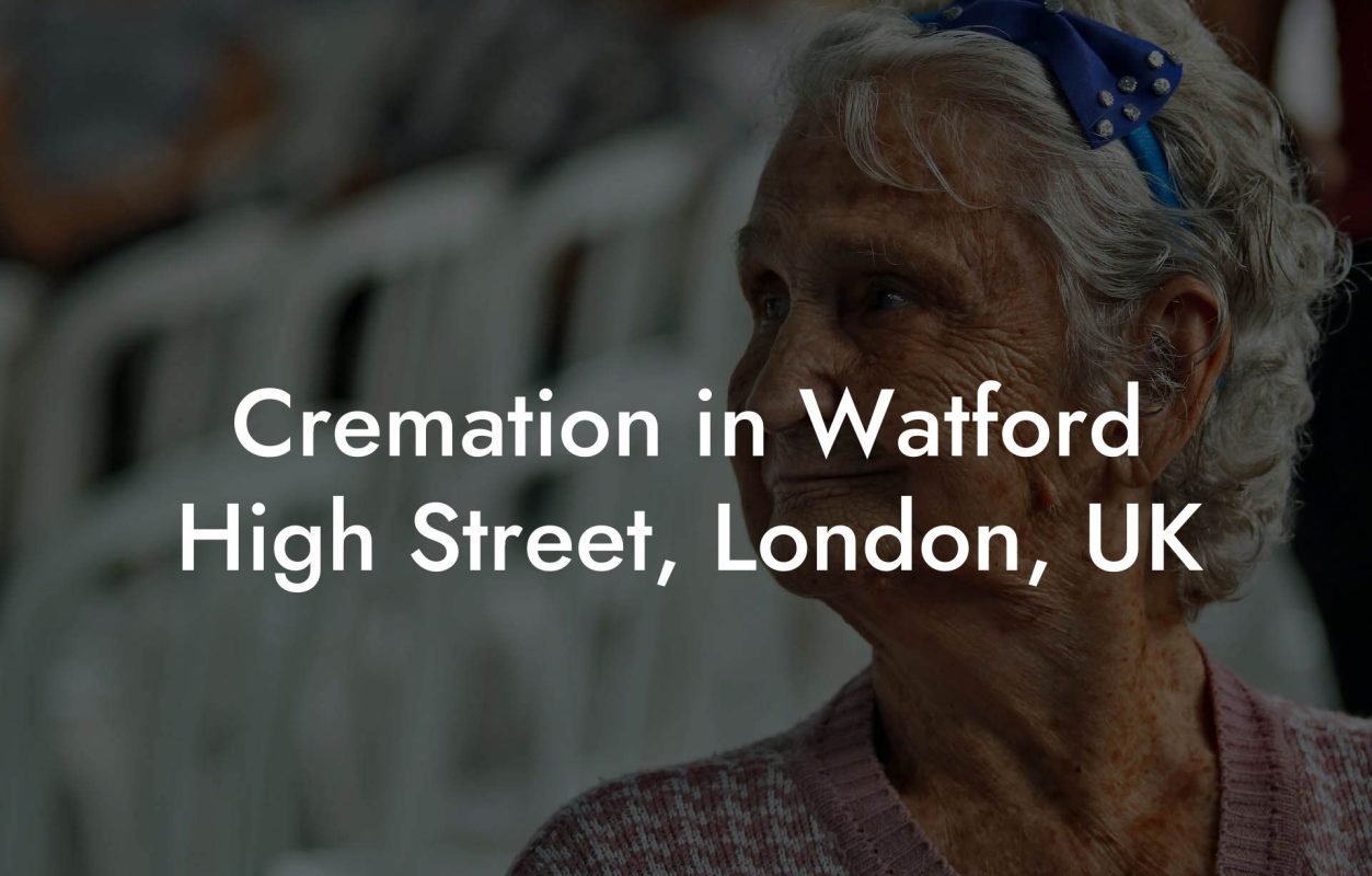 Cremation in Watford High Street, London, UK