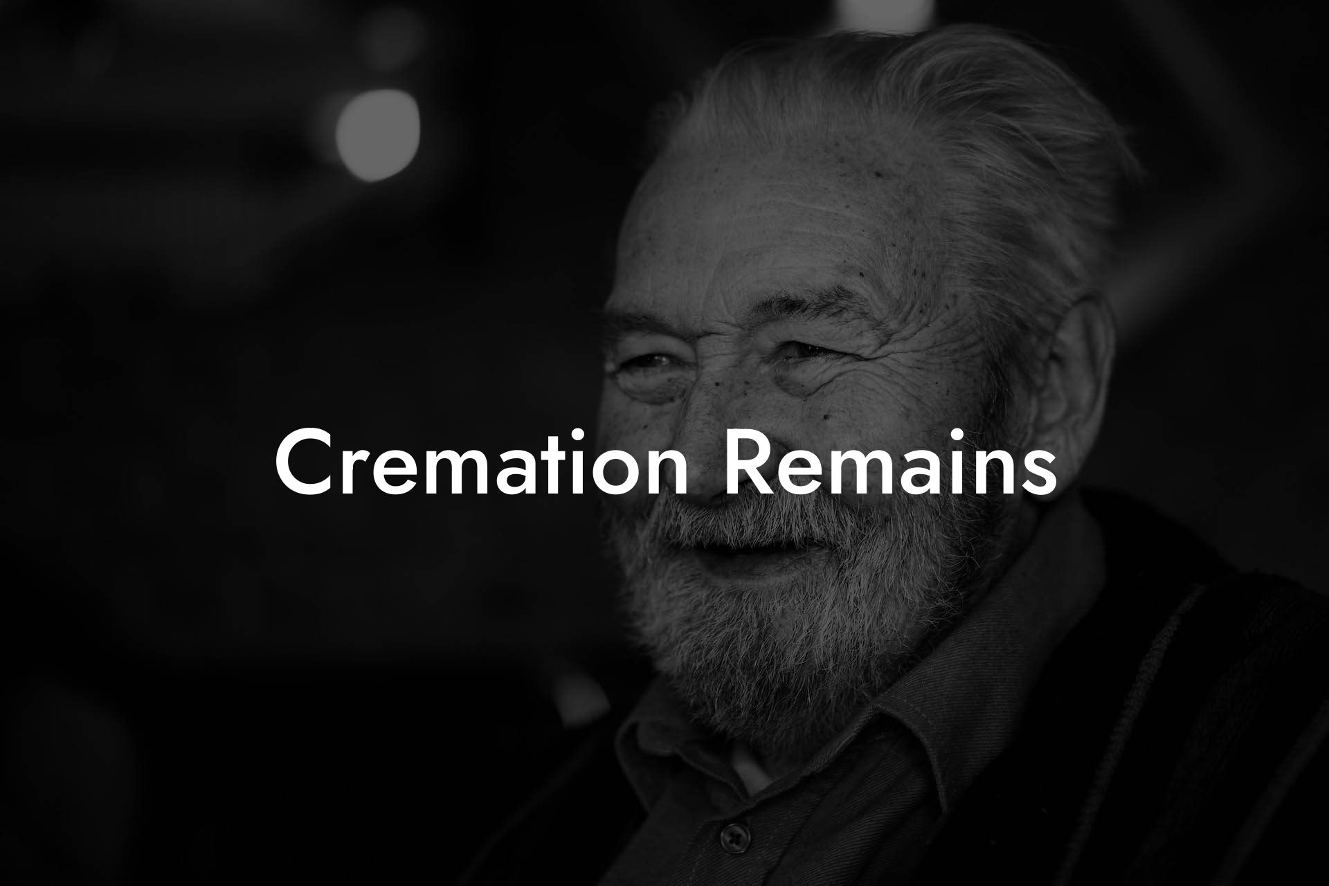 Cremation Remains