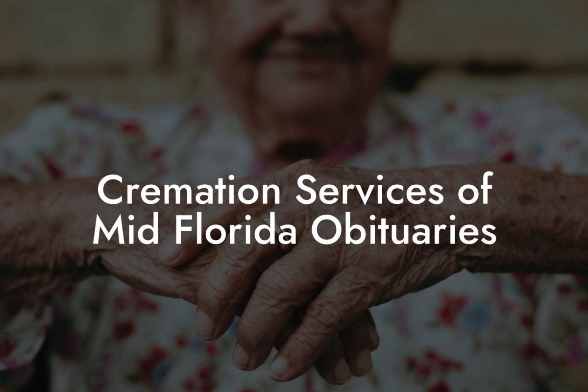 Cremation Services of Mid Florida Obituaries