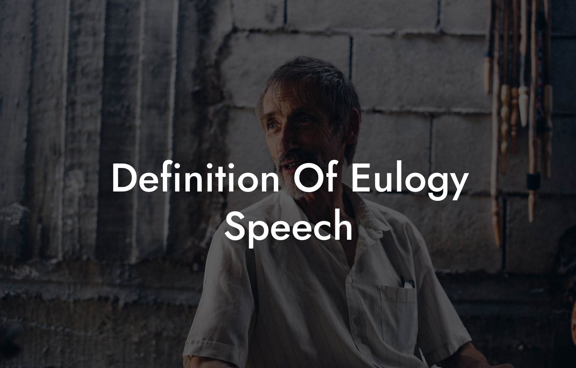 Definition Of Eulogy Speech
