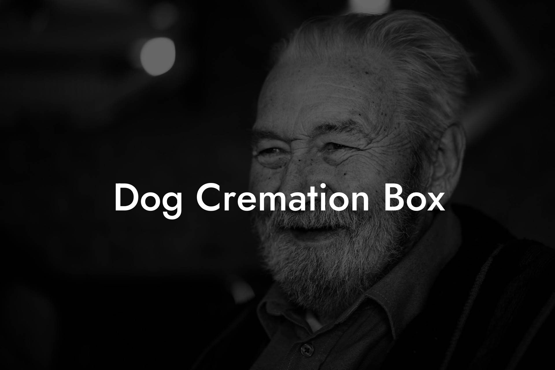 Dog Cremation Box