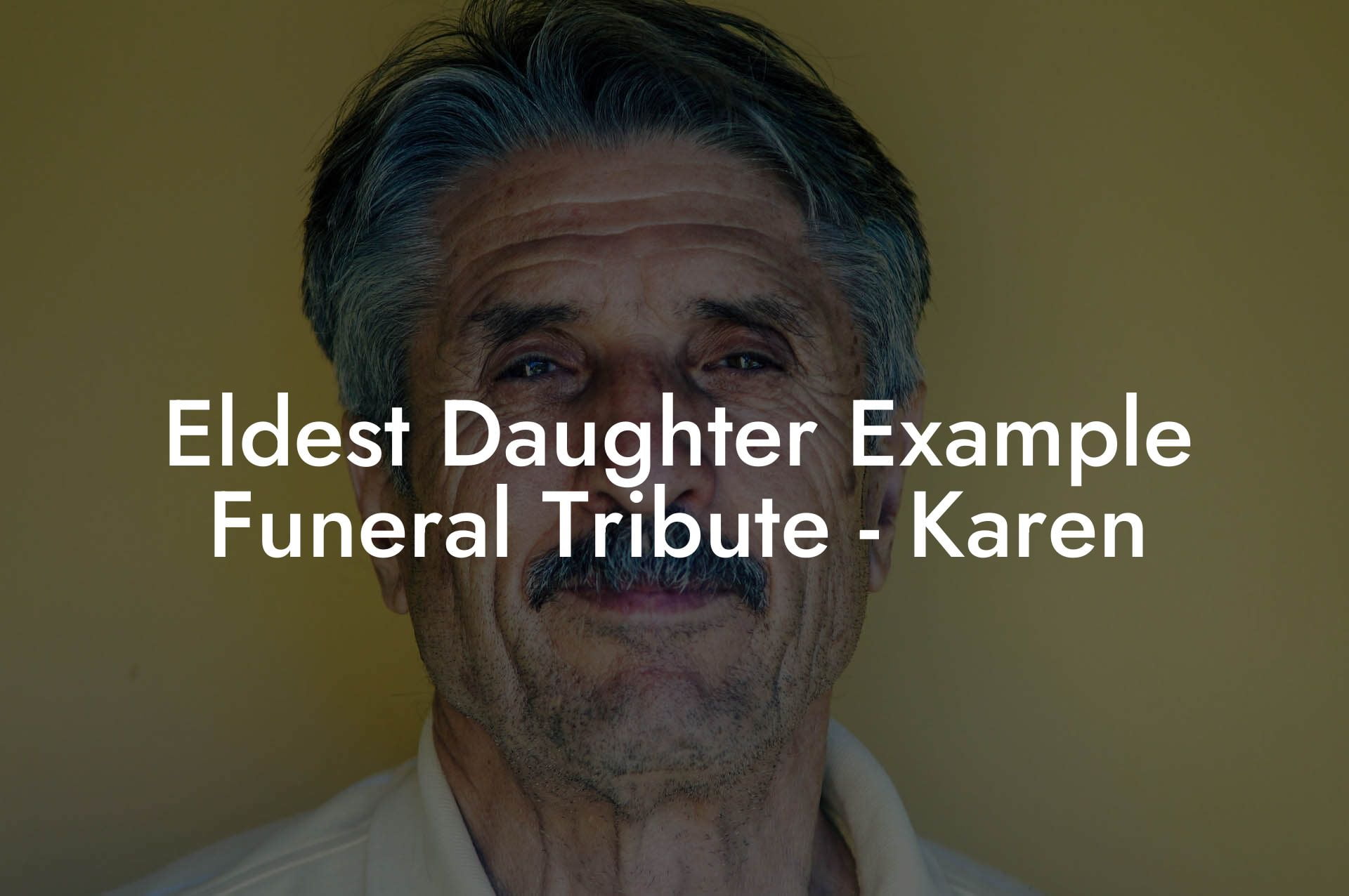 Eldest Daughter Example Funeral Tribute - Karen