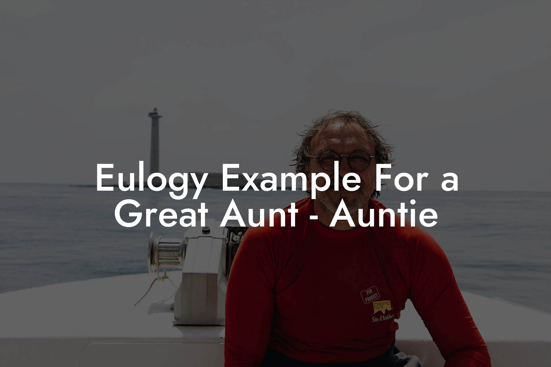 Eulogy Example For a Great Aunt - Auntie