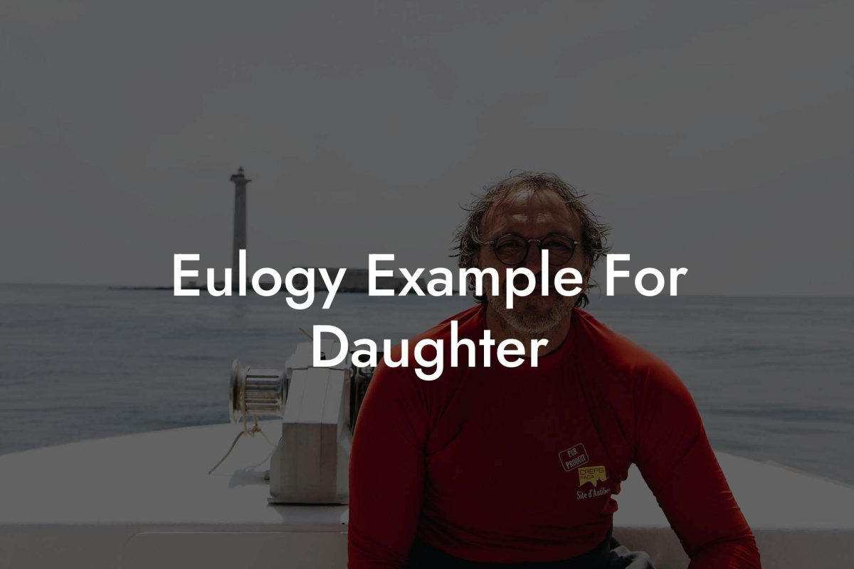 Eulogy Example For Daughter