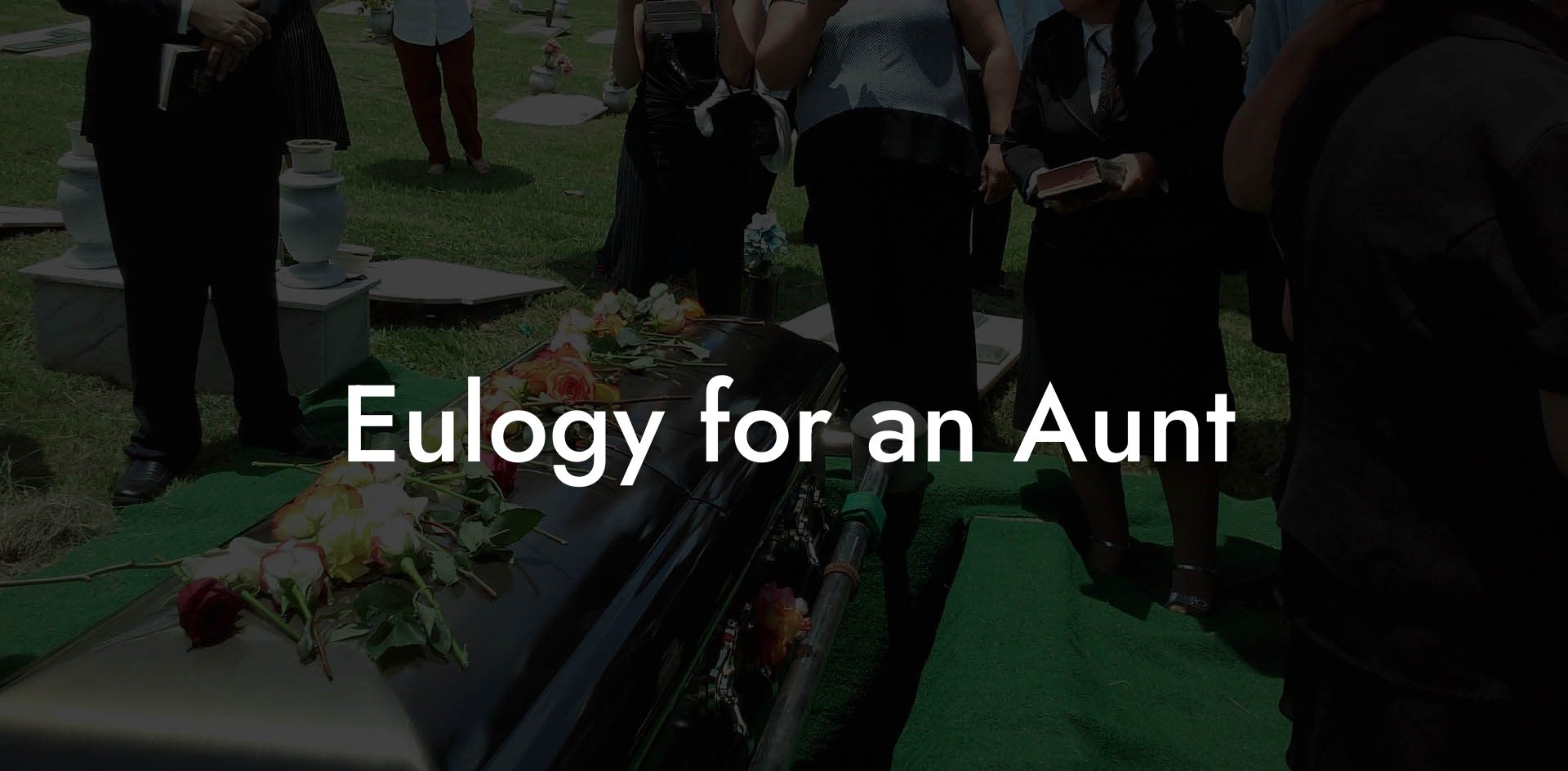 Eulogy for an Aunt