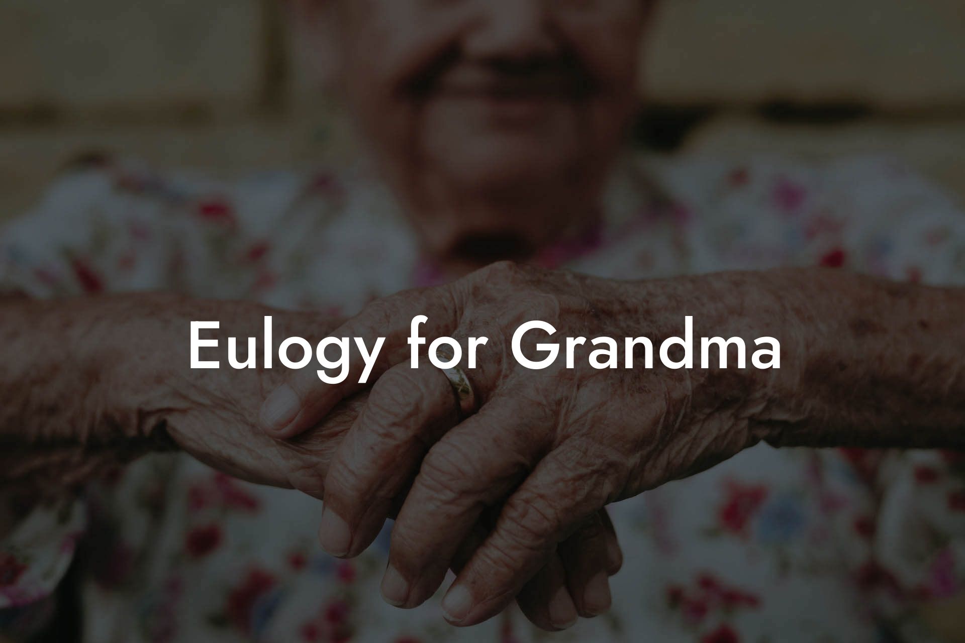 Eulogy for Grandma