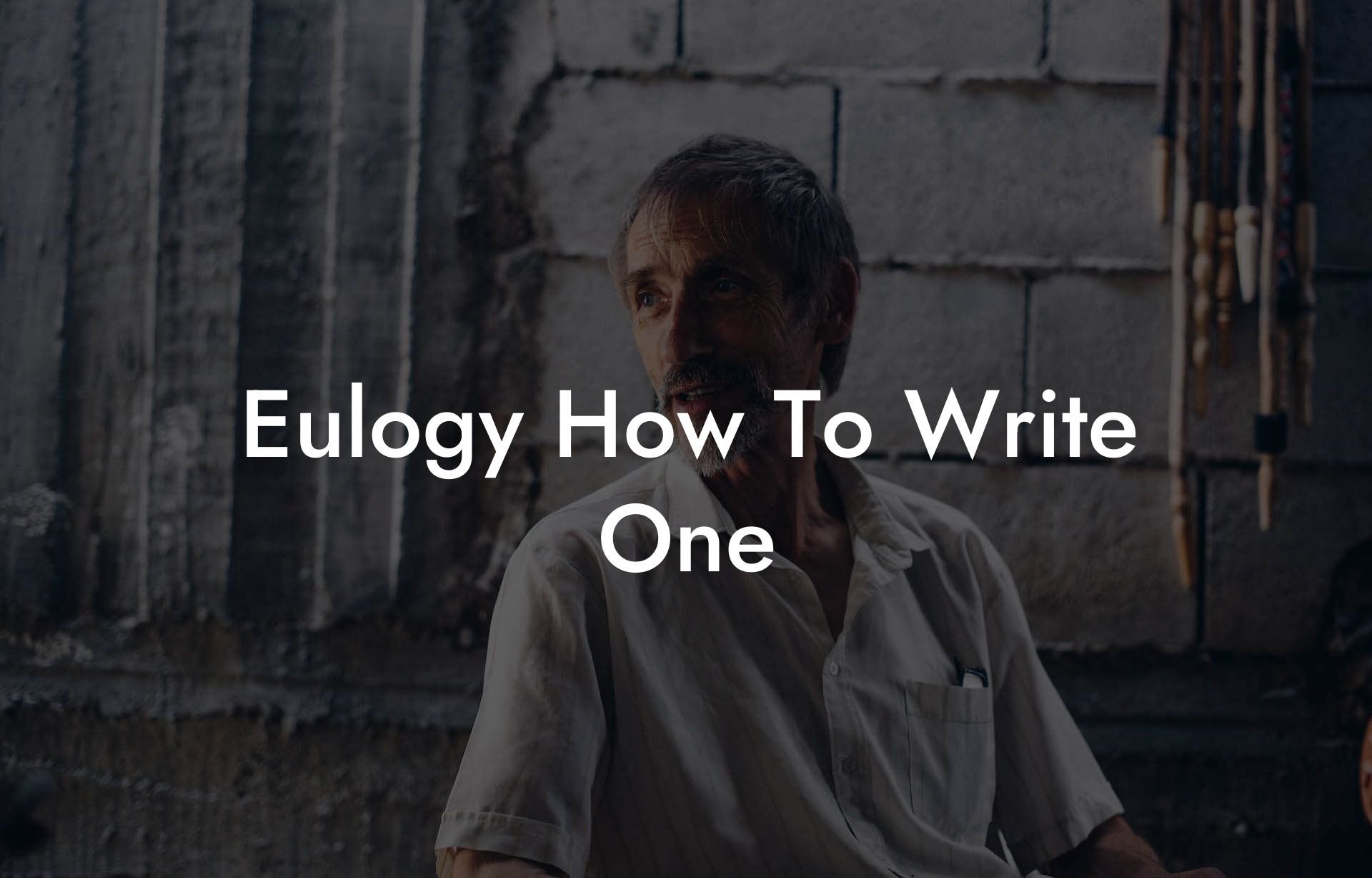 Eulogy How To Write One