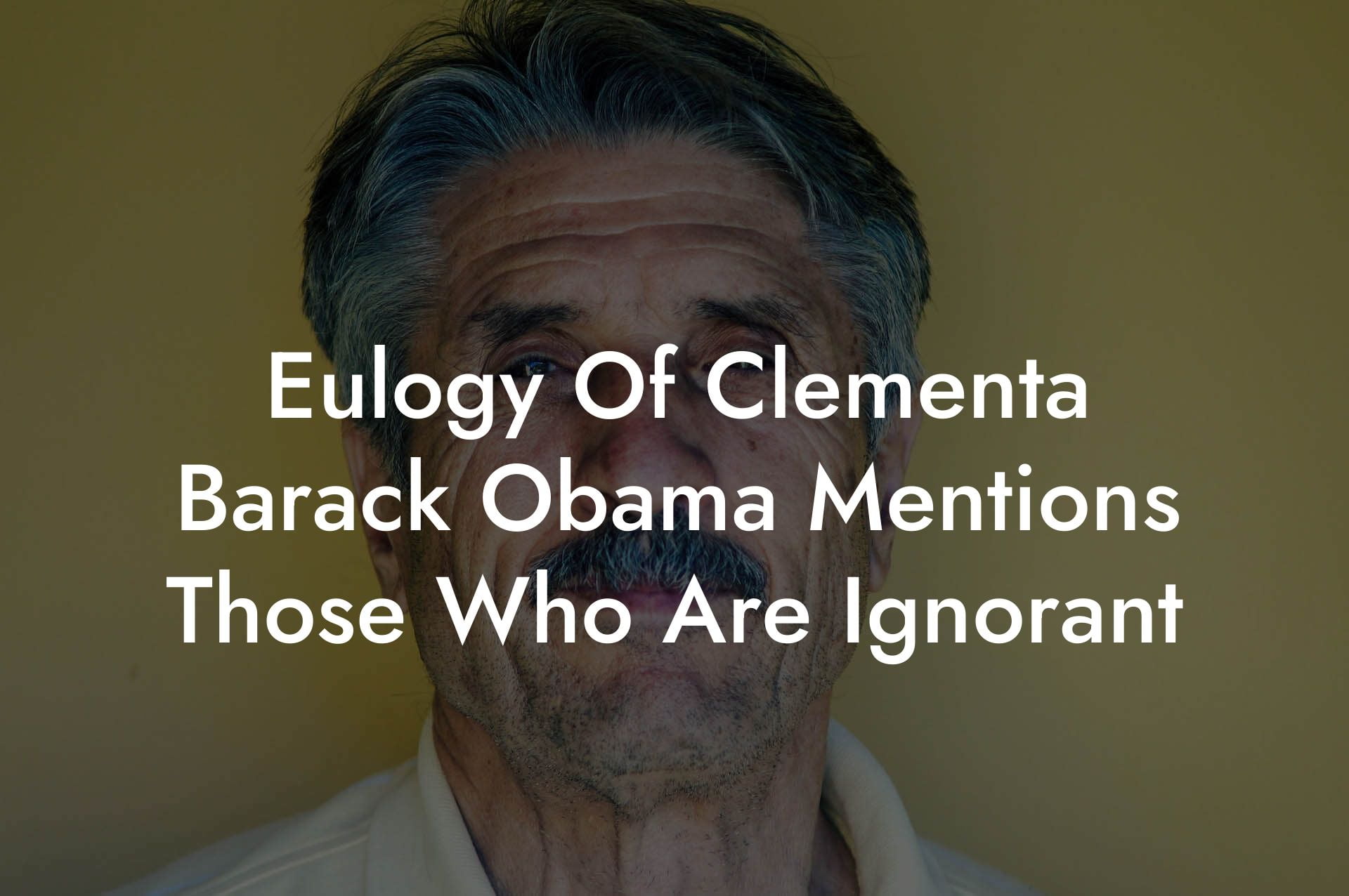 Eulogy Of Clementa Barack Obama Mentions Those Who Are Ignorant