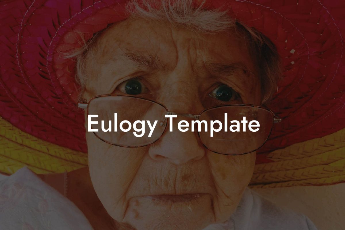 Eulogy Template