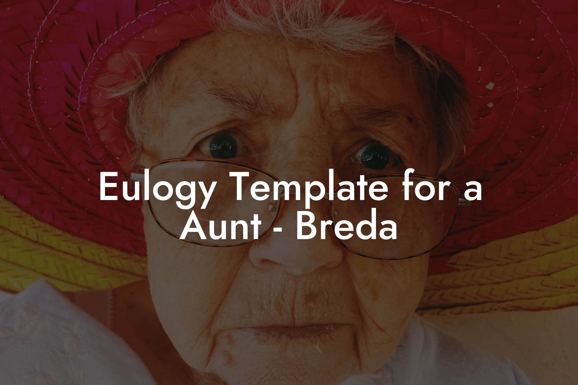 Eulogy Template for a Aunt - Breda