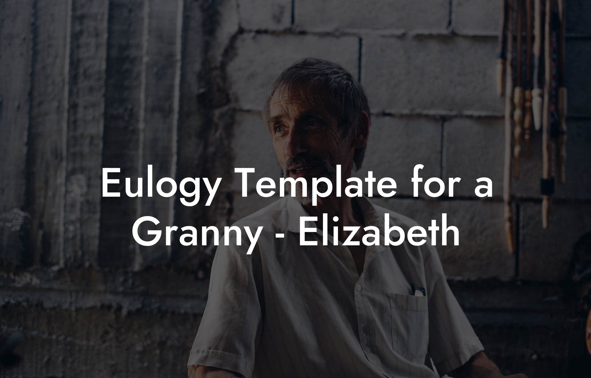 Eulogy Template for a Granny - Elizabeth