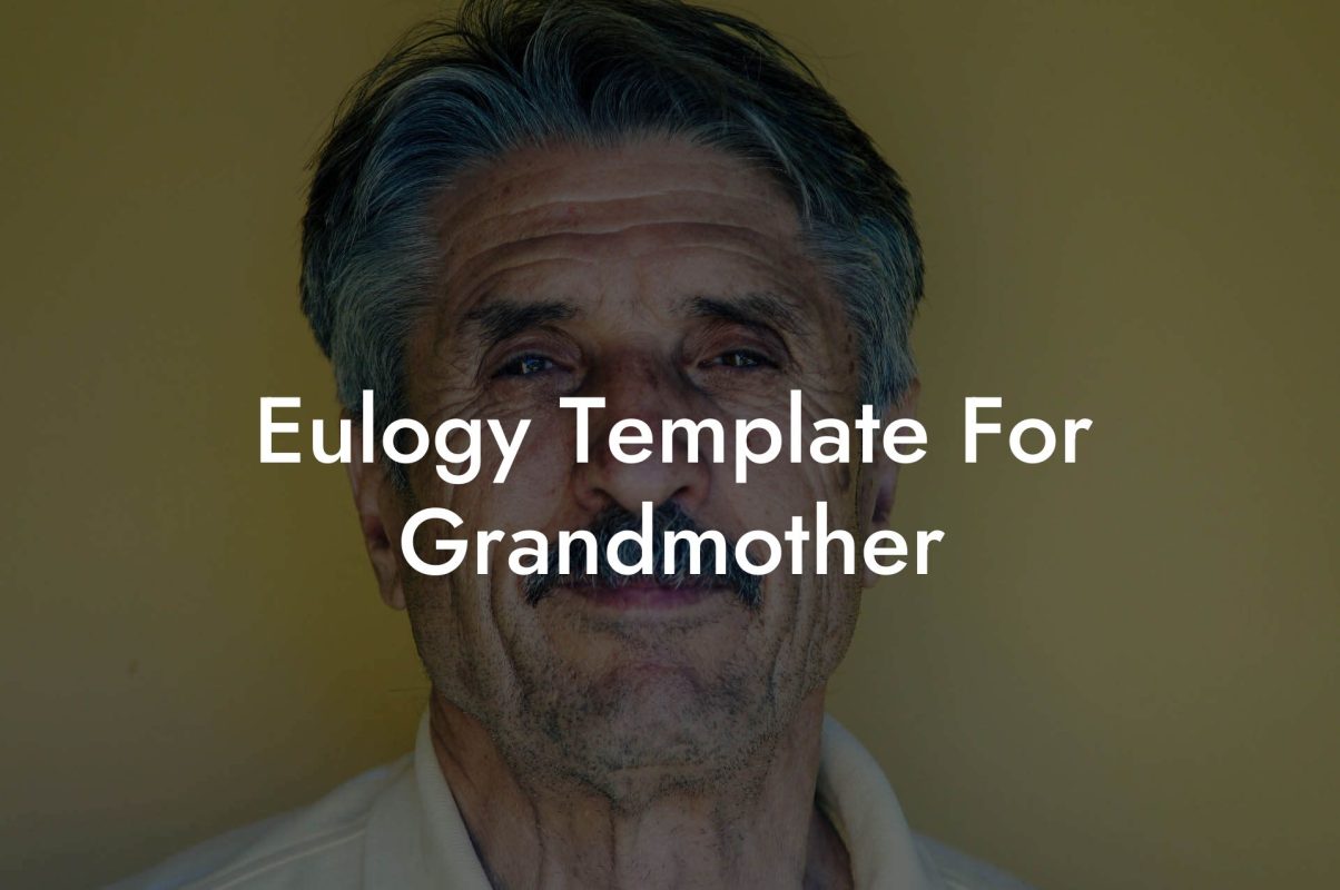 Eulogy Template For Grandmother