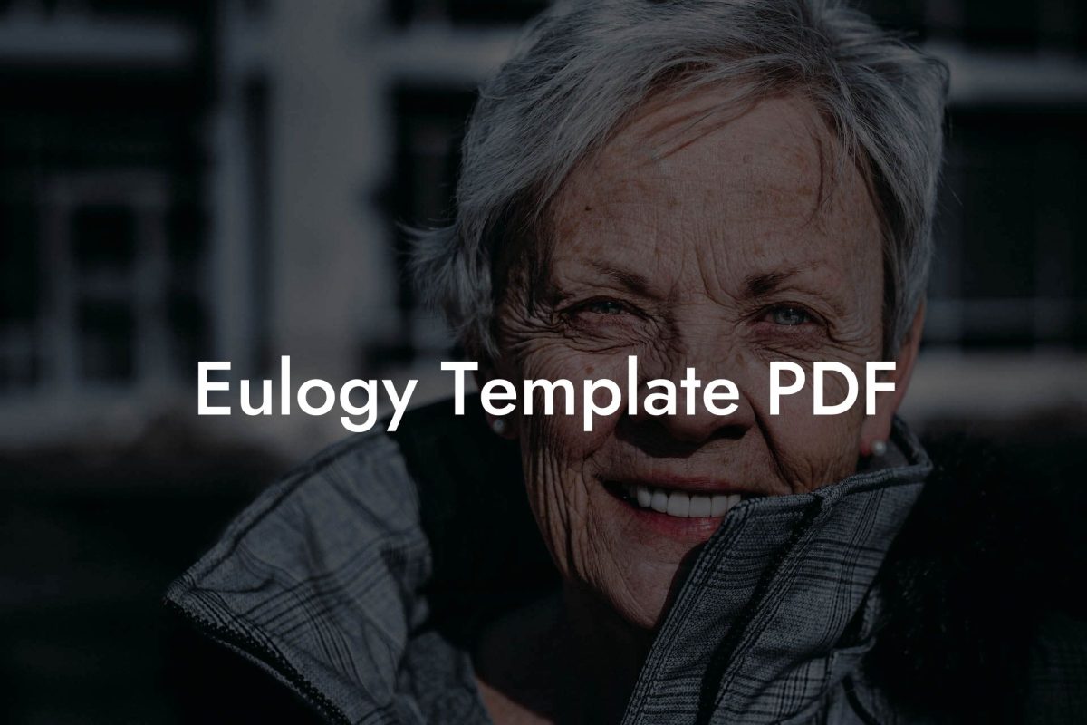 Eulogy Template PDF