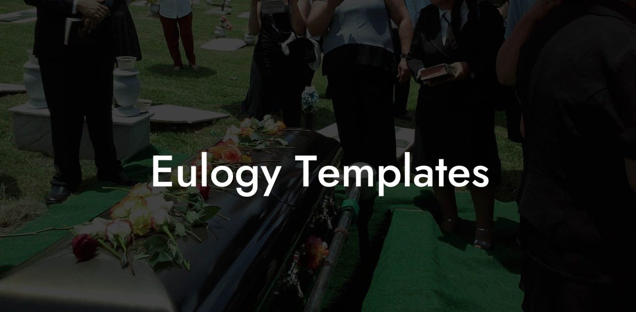 Eulogy Templates